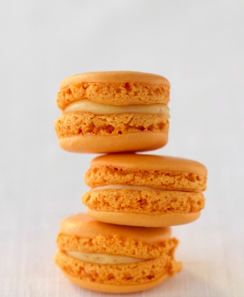 Lime pink peppercorn macarons